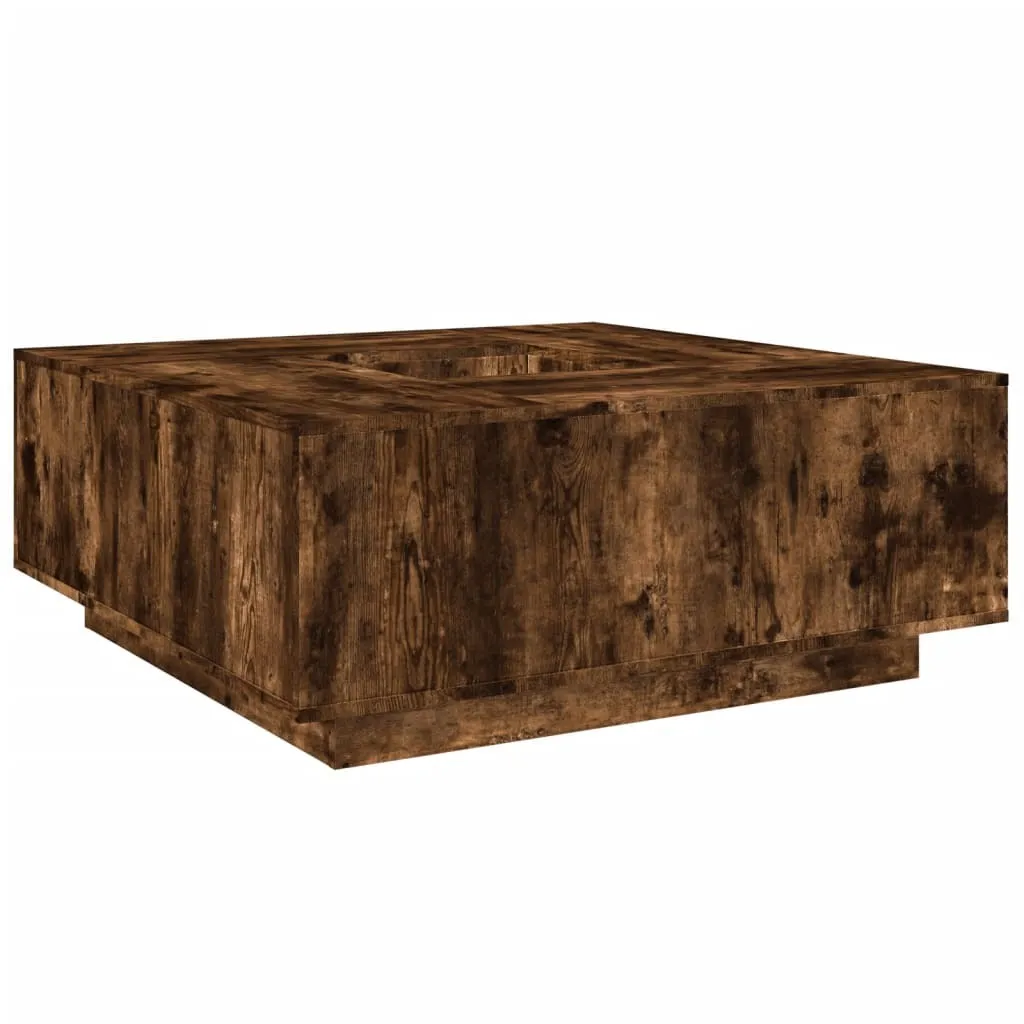 vidaXL Coffee Table Smoked Oak 100x100x40 cm Engineered Wood