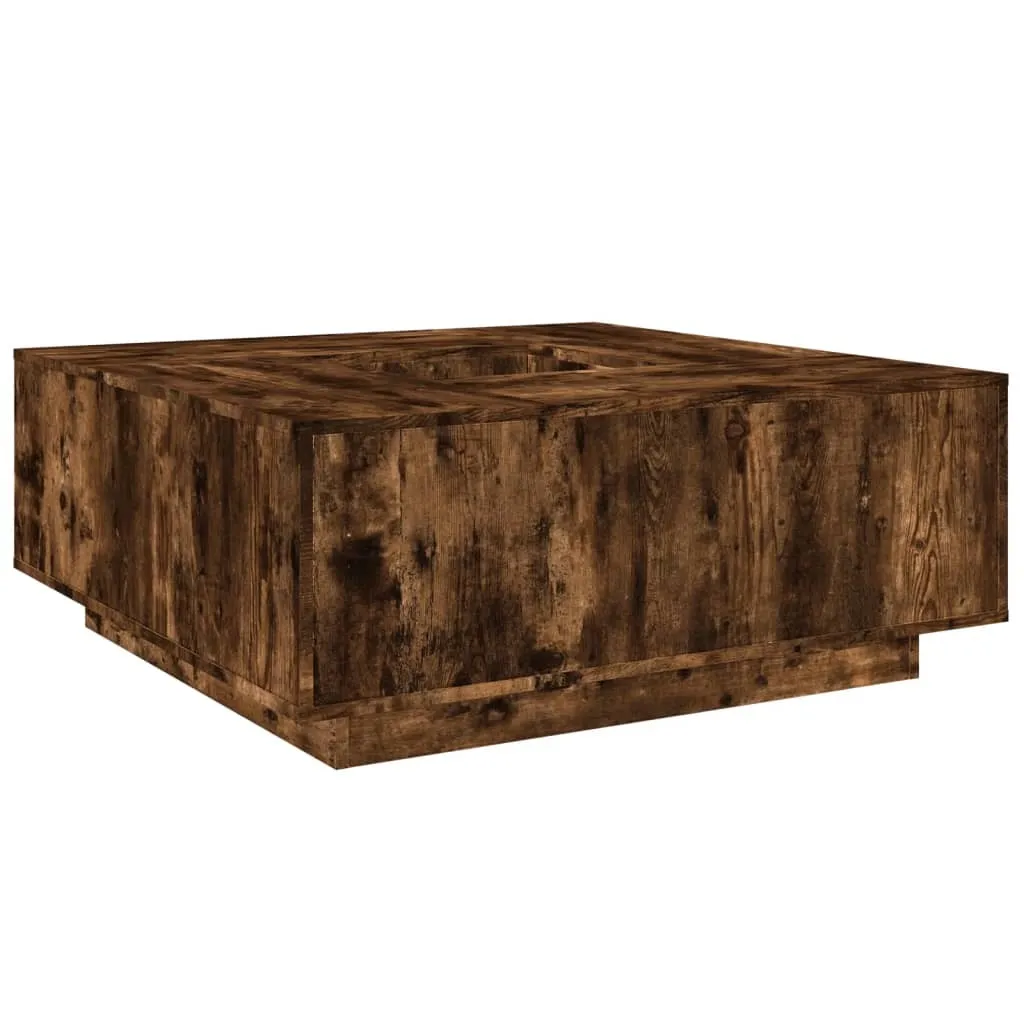 vidaXL Coffee Table Smoked Oak 100x100x40 cm Engineered Wood