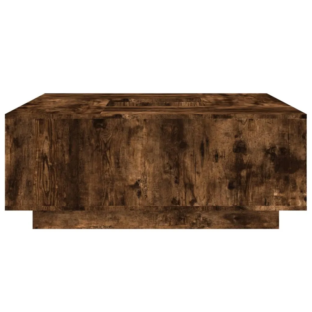 vidaXL Coffee Table Smoked Oak 100x100x40 cm Engineered Wood