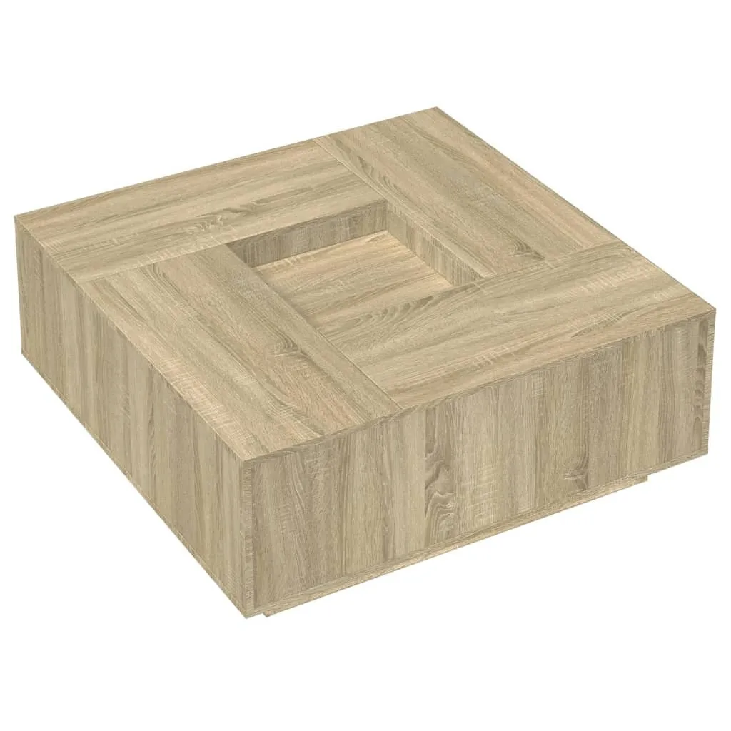 vidaXL Coffee Table Sonoma Oak 100x100x40 cm Engineered Wood