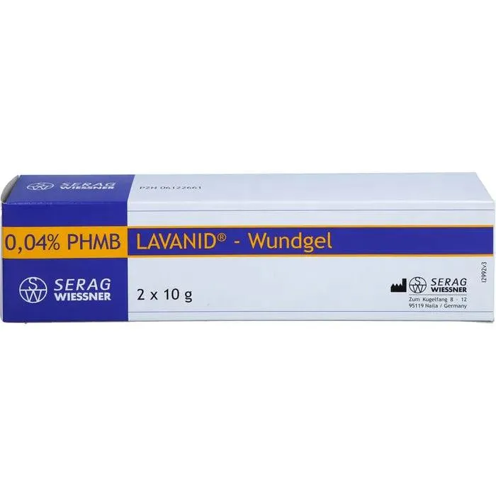 Wound dressings, sodium chloride to clean wounds, LAVANID wound gel